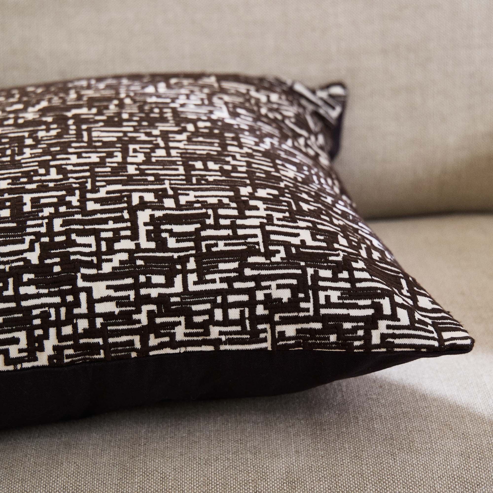 Quinn Charcoal Cushion Cover 50 x 50cm - Image 4