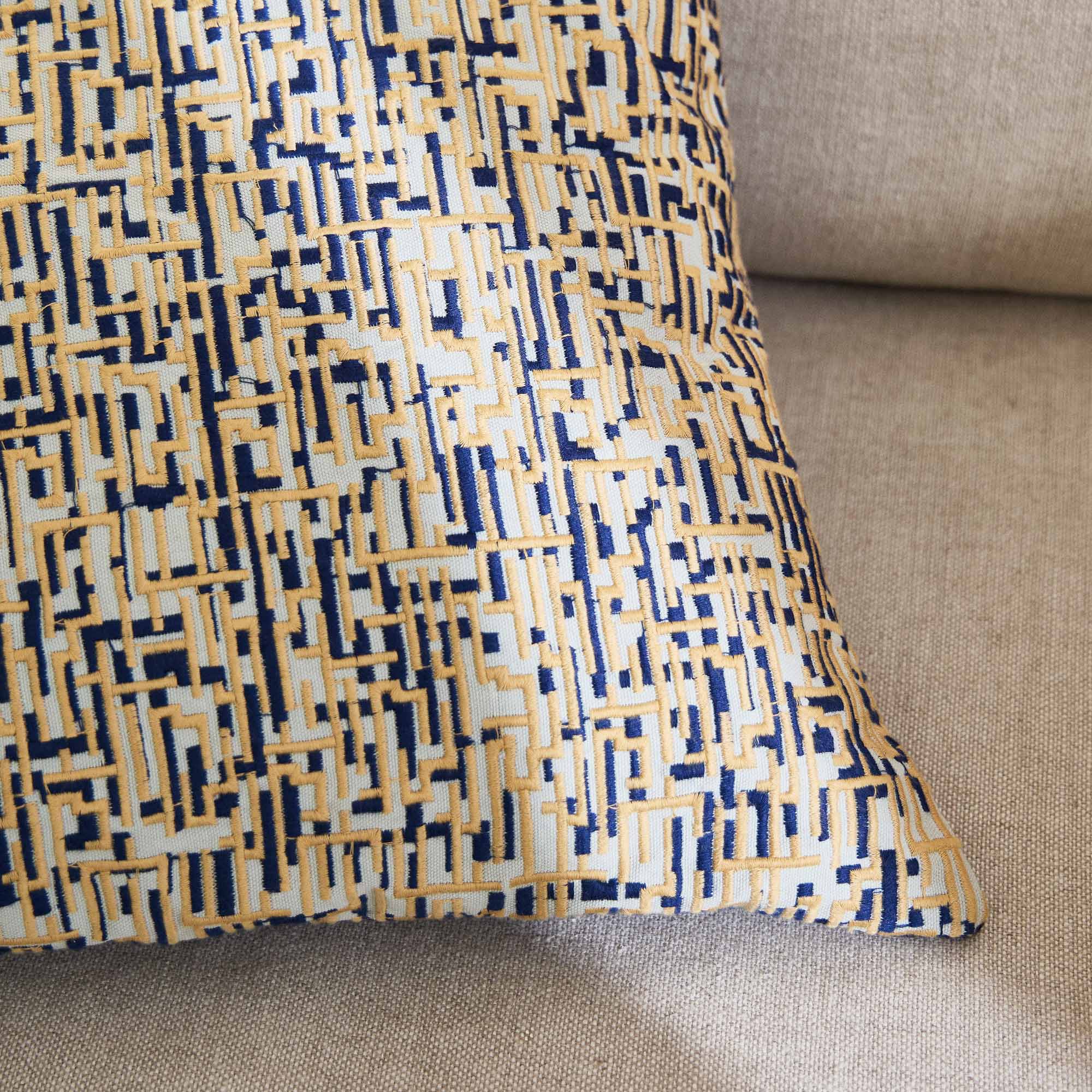 Quinn Ochre Cushion Cover 50 x 50cm - Image 3