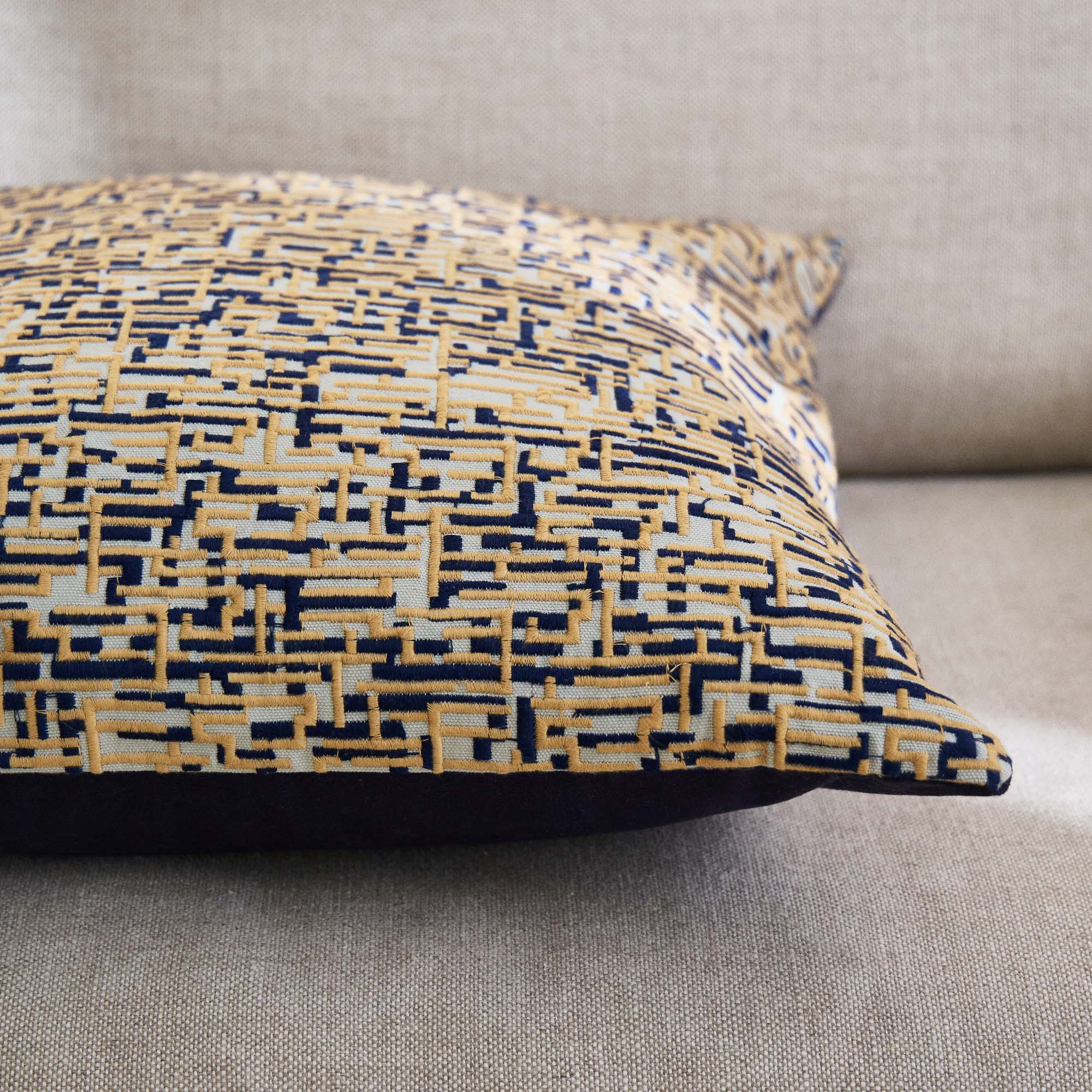 Quinn Ochre Cushion Cover 50 x 50cm - Image 4